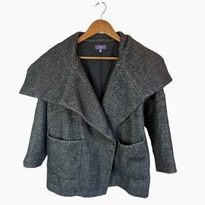 NYDJ Grey Women’s Wool Blend Drape Oversized Jacket Size Medium